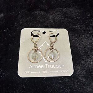 Prehnite Crystal Drop Earrings by Aimee Traeden | Handmade Artisan Jewelry